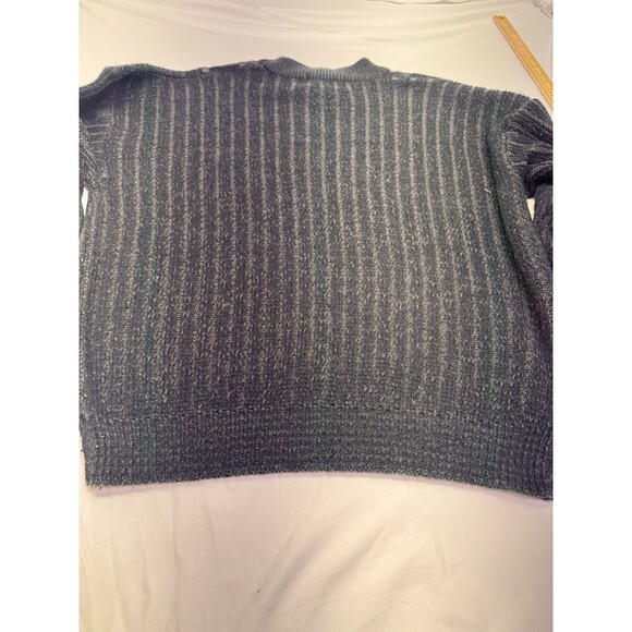 Vintage Bugle Boy Sweater Mens Xl Black Pullover Knit Acrylic 80s Retro Y2K Grun - Picture 8 of 8